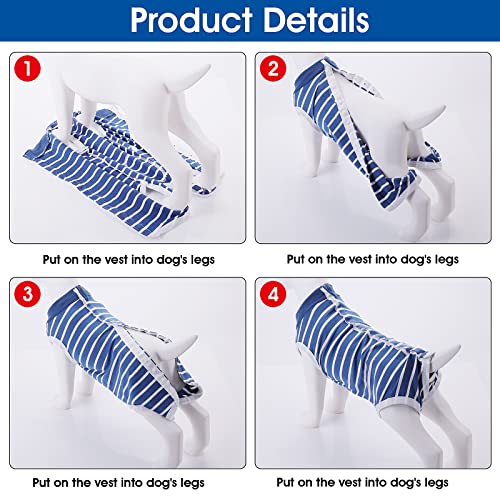 cobee Traje de recuperación para perros Protector de heridas abdominales para perros Traje de recuperación para perros Heridas después de la cirugía para perros pequeños y medianos (tamaño L)