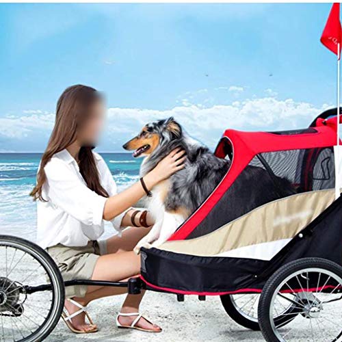 Cochecito Mascotas Perro cochecito cochecito del animal doméstico Calidad Mediana Grande del perro casero del cochecito plegable desmontable lavable Cesta remolque de bicicleta persona del perro Pet T