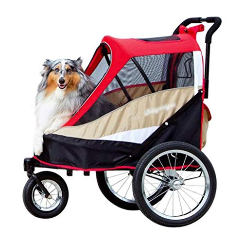 Cochecito Mascotas Perro cochecito cochecito del animal doméstico Calidad Mediana Grande del perro casero del cochecito plegable desmontable lavable Cesta remolque de bicicleta persona del perro Pet T