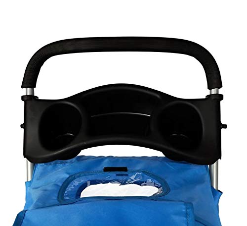 Cochecito Plegable Mascotas, Cochecito de 4 Ruedas para Gatos y Perros, Soporta Animales de 15kg, Azul