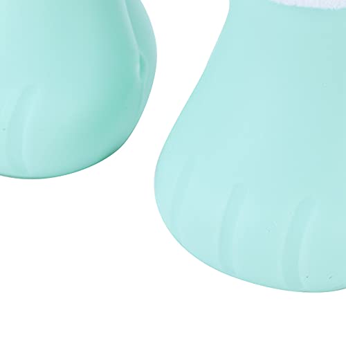 COHU Bota de Silicona para Gatos, tamaño Ajustable Silicona antiarañazos Seguro 4 Piezas Zapatos de baño para Gatos para bañarse para uñas Dar inyecciones para Gatitos Gatos para Mascotas(Green)