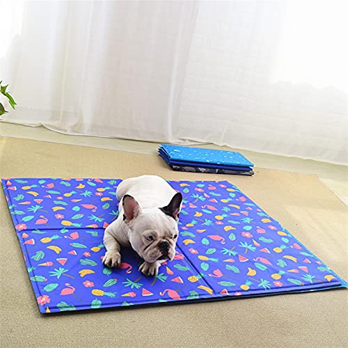 Colchón para Perros Mascota frío gel almohadilla perros cojín de enfriamiento PVC suave cómodo alivio de calor gato dormir cama dormir estampado de dibujos animados impresión cachorro hielo colchón