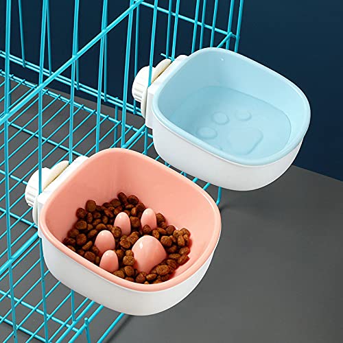 Colgante Perro Anti-Choking Alimentador Lento Bowl Pet Cat Comer Alimentos Dispensador de Agua Anti-Inclinación Ralentización Comer Entrenador para Jaula