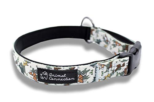 Collar de perro ajustable acolchado con suave neopreno patrón de colores para perros pequeños medianos y grandes | Collares para perros, gatos, cachorros | (M - Origami)