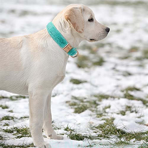 Collar De Perro Collar Personalizado Con Hebilla Para Perros, Collares De Piel Suave Para Perros, Placa Con El Nombre De La Mascota Grabada Antipérdida, Cálida Para El Invierno Frío, Collar De Pitbul