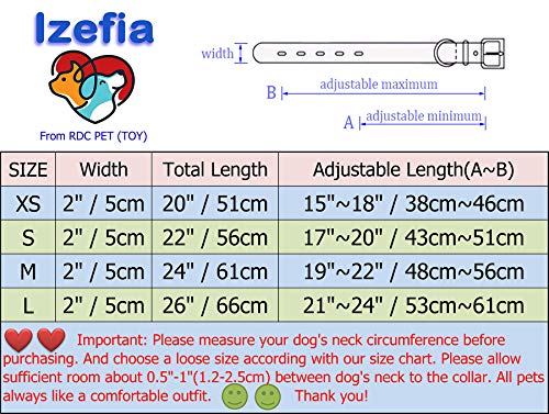 Collar de Perro Collares de Cuero Acolchados Lujosos con Tachuelas Afiladas para Perros Medianos Grandes Collar 5cm de Ancho Anti Mordiscos L,RDL-Nr