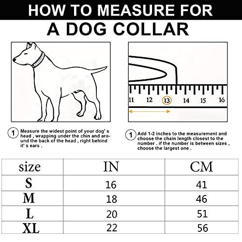 Collar de Perro Dorado con Cadena para Perro con Hebilla sólida, Resistente a la masticación, Collar de Acero Inoxidable Resistente, Collar de eslabones cubanos Brillantes con Cerradura de circonita