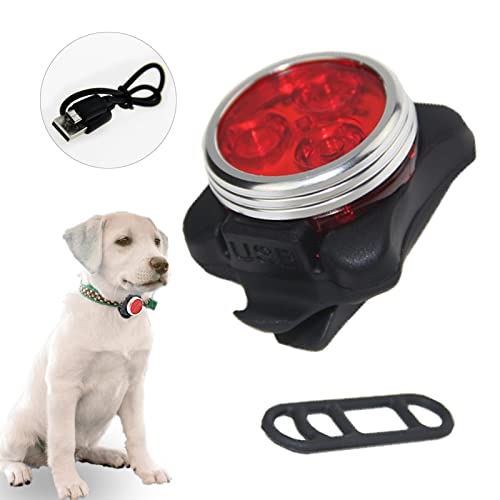 Collar Luz Perro Luces Seguridad Perro Colgante LED Collar Mascota Luminoso Mascota USB Recargables Collar Luz Perro Mascota para Noche Gato luminada Impermeable Cuello 4modos de Parpadeo