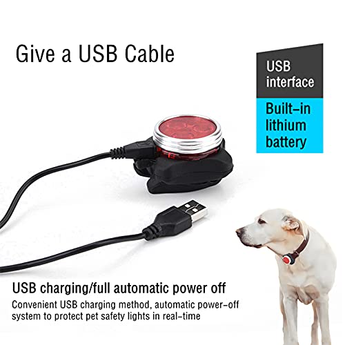 Collar Luz Perro Luces Seguridad Perro Colgante LED Collar Mascota Luminoso Mascota USB Recargables Collar Luz Perro Mascota para Noche Gato luminada Impermeable Cuello 4modos de Parpadeo