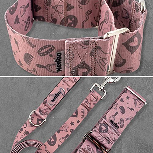 Collar Martingale y Correa para Perros Medianos / Grandes como los Galgos