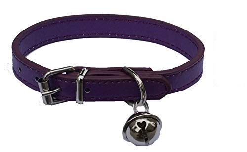 Collares de piel para mascotas para gatos, cachorros de bebé, ajustables de 20 a 26,5 cm