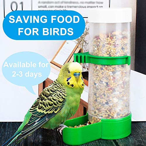 Comedero Pajaros, Bebedero Pajaros, XISTEST 2PCS Dispensador de Agua para Pajaros con 1PCS Dispensador Comida Pajaros para Jaula Loro Periquitos Agapornis Cacatúa (2pcs 90ml + 1pcs 150ml)