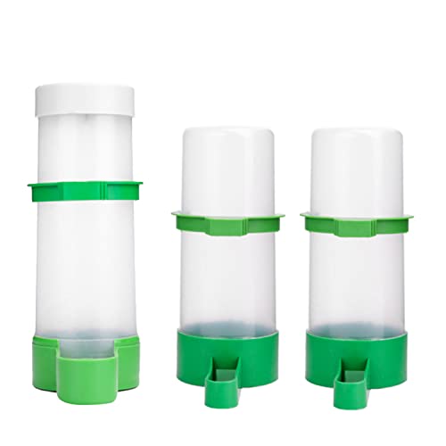 Comedero Pajaros, Bebedero Pajaros, XISTEST 2PCS Dispensador de Agua para Pajaros con 1PCS Dispensador Comida Pajaros para Jaula Loro Periquitos Agapornis Cacatúa (2pcs 90ml + 1pcs 150ml)