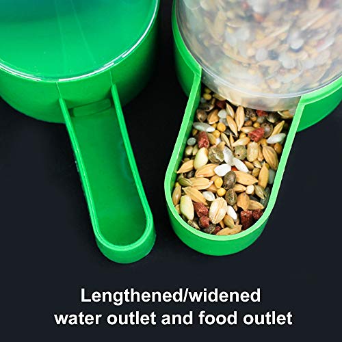 Comedero Pajaros, Bebedero Pajaros, XISTEST 2PCS Dispensador de Agua para Pajaros con 1PCS Dispensador Comida Pajaros para Jaula Loro Periquitos Agapornis Cacatúa (2pcs 90ml + 1pcs 150ml)