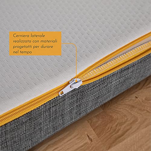 Comfy Line – Caseta para perro de interior con colchón para animales de talla grande, cojín desenfundable para perros y gatos, funda transpirable y antiolor. Fabricado en Italia 100%