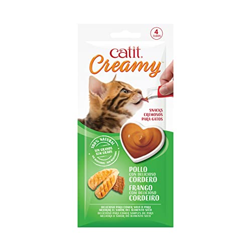 Comida húmeda para Gatos Catit Catit Creamy Pollo y Cordero 4x10g