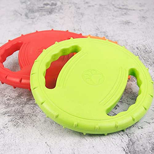 conpoir Anillo de Entrenamiento para Perros EVA con Disco Volador para Perros y Asas Dobles, Juguetes para aviadores para Perros, Actividad al Aire Libre, Juguete Flotante para Buscar