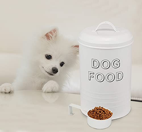 Contenedor de comida para perros – Contenedor de comida para gatos – Pet Good Dog Food Storage Canister, capacidad de 4 libras – Cuchara incluida