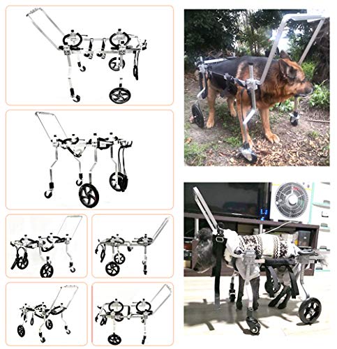 Cora Pet Perrito pequeño para Silla de Ruedas para rehabilitación de piernas, Ligero y Ajustable, Perrito con Silla de Carrito para Perros Mayores o con Problemas de Movilidad, 1-6 kg