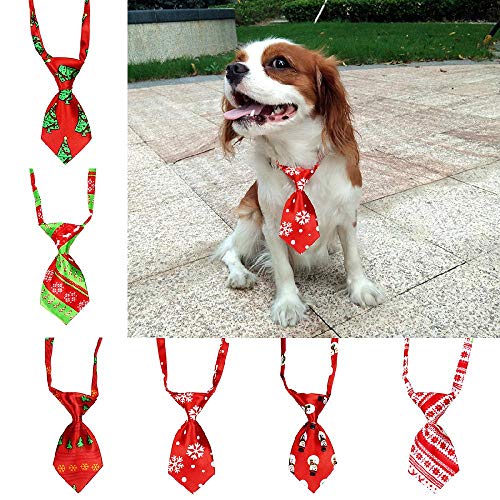 Corbata de Navidad Ajustable con Dibujos Animados Bonitos Impresos Perro Gato Mascota Corbata Cachorro Juguete Aseo Pajarita Corbata Ropa Dropshipping