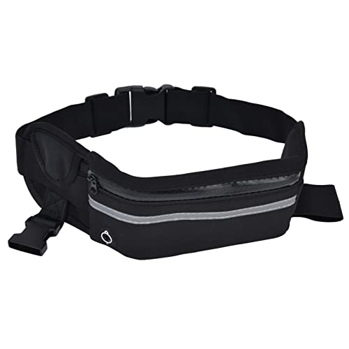 Correa de Cintura para Perro, Riñonera Reflectante Liviana, Correa para Perro, Cómoda Y Portátil para Pasear Al Perro para Correr de Noche(negro)