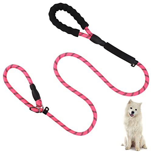 Correa para Perros,Reflectantes Correa de Cuerda con Dos Mango Acolchado Suave Doblepara,Nylon Hilos Anti-Ahogo,Correa de Adiestramiento Ajustable,para Cachorros,Perros Pequeños,Medianos y Grandes