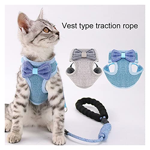 Correa Perro Arco gato arnés mascotas correas en el pecho arnés ajustable bowknot gatos correas caminar correa chaleco chaleco collares gato accesorios para gatos Correa de Adiestramiento para Perros