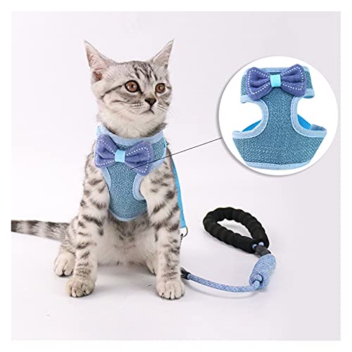 Correa Perro Arco gato arnés mascotas correas en el pecho arnés ajustable bowknot gatos correas caminar correa chaleco chaleco collares gato accesorios para gatos Correa de Adiestramiento para Perros