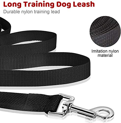 Correas de entrenamiento para perros, correa de nailon larga para perro de entrenamiento, línea larga para entrenamiento de seguimiento de perros, con cómodo asa acolchada (20 m)