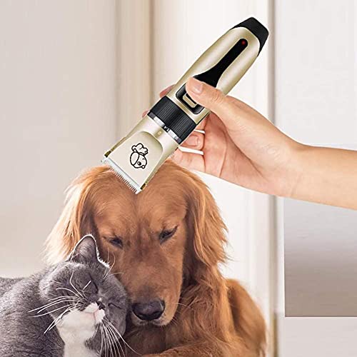 Cortadora De Perros Cortadora De Gatos Persa De Carga Rápida Cortadora De Mascotas De Carga Inalámbrica Silenciosa Adecuado Para Largo, Grueso, Corto, Extraíble Y Lavable Blade-3 Cortapelos Perros