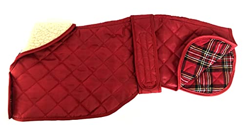 Cosipet Greyhound Anorak - Abrigo de Nailon (46 cm), Color Rojo