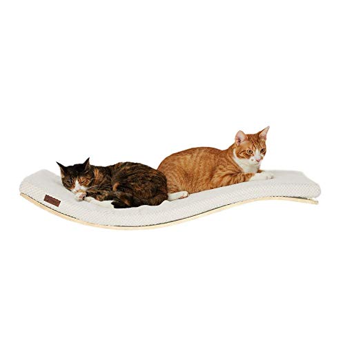 COSY AND DOZY Tumbona para gatos Chill Deluxe para montaje en pared, 90 x 41 cm, con colchón de 3 cm, peso 4,5 kg, tumbona de pared para gatos de hasta 25 kg de peso corporal