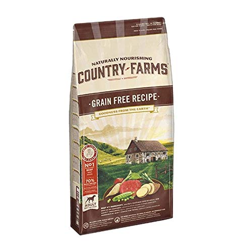 Country Farms Grain Free Buey 11 KG, Negro, Estandar, 11000