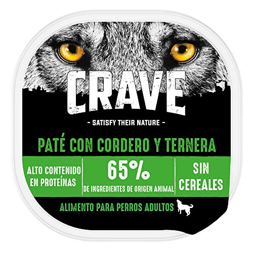 Crave Comida Húmeda para Perros Adultos Sabor Cordero y Ternera (Pack de 10 x 300g)