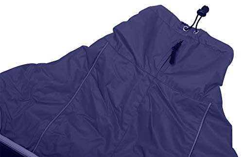 Ctomche Abrigo de invierno para perros reflectante impermeable, chaqueta para perro con forro polar cálido, abrigo impermeable con bandas ajustables para galgos, acechadores y Whippets Navy-XS