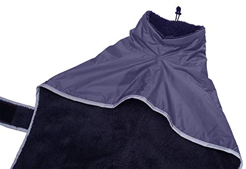 Ctomche Abrigo de invierno para perros reflectante impermeable, chaqueta para perro con forro polar cálido, abrigo impermeable con bandas ajustables para galgos, acechadores y Whippets Navy-XS