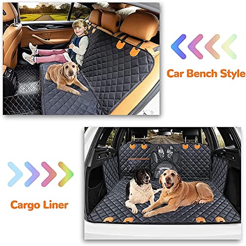 Cubierta de asiento de coche de mascotas caliente, cubierta de asiento de perro Malla Ventana visual Bolsillos de almacenamiento a prueba de agua Cubierta de asiento for mascotas Hamaca de perro lavab