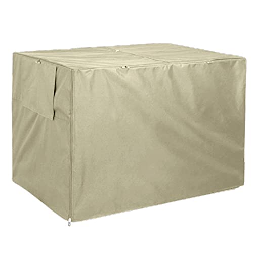 Cubierta de la Jaula del Animal Doméstico, Cubierta del Cajón del Perro del Protector Solar Impermeable a Prueba de Polvo para Interior para Al Aire Libre(Beige)