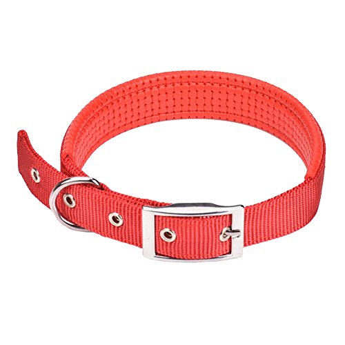 Cuello de Perro Cómodo Cuello de Perro ajustable con Hebilla fácil Nylon fuerte Cuello de perro relleno Cuello de mascota para perros pequeños / medianos / grandes,Collares básicos,Cuello 12 "-24"