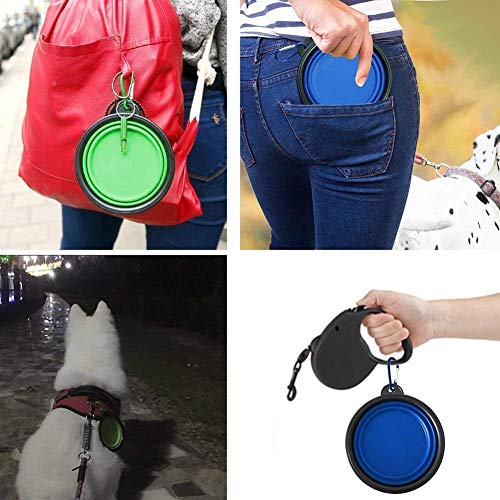 Cuenco de perro plegable Portátil Cuenco de alimentación lento TPE + ABS Cuencos de agua de cuenco for comer lento for perros pequeños y gatos interactivos prevenir hinchazón (3 piezas) verde 13 cm zh