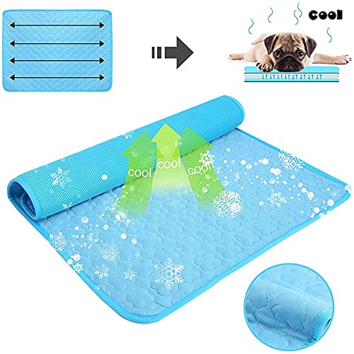 Cuna del Gato De La Cama del Perro, La Estera del Animal Doméstico Fresco De Verano Alfombra para Perros Gato Manta Sofá Transpirable Mascota Cama De Perro De Verano Lavable,Rosado,40CM