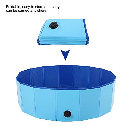 Cuque Venta Loca Piscina para Perros, bañera, bañera, bañera Azul, Plegable, Piscina para Perros, bañera para Mascotas, Piscina de PVC para(Blue, Medium)