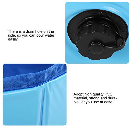 Cuque Venta Loca Piscina para Perros, bañera, bañera, bañera Azul, Plegable, Piscina para Perros, bañera para Mascotas, Piscina de PVC para(Blue, Medium)