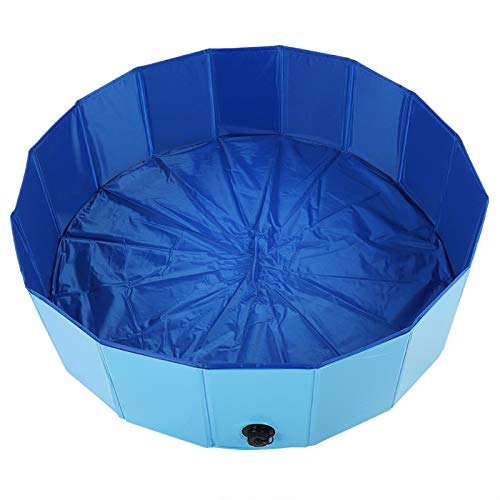 Cuque Venta Loca Piscina para Perros, bañera, bañera, bañera Azul, Plegable, Piscina para Perros, bañera para Mascotas, Piscina de PVC para(Blue, Medium)