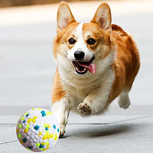 Cytteroa Pelota para Perro, Pelota de Juguete para Perros Pelota de Caucho Natural para Perros Pelota de Goma Pelota Deporte para Perros Pelota Perro Pequeños Medianos 7.5 cm (Azul Verde)