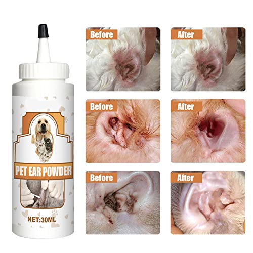 daiyanjing Pet Ear Powder Cleaner – Juego de limpiador de oídos, cuidado de la salud de los gatos | tratamiento para las orejas | eliminación sucio producto de cuidado de la salud para mascotas