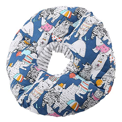 DAUERHAFT Collar de recuperación Suave para Mascotas, Collares Protectores Ajustables para Mascotas Collar Inflable Protector para Mascotas, Collar con Vista no Bloqueada(Azul)