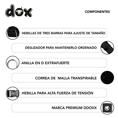 DDOXX Arnés Perro Step-In Air Mesh, Ajustable, Acolchado | Muchos Colores & Tamaños | para Perros Pequeño, Mediano y Grande | Accesorios Gato Cachorro | Negro, XS