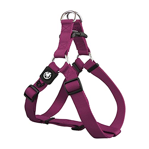 DDOXX Arnés Perro Step-In Nylon, Ajustable | Muchos Colores & Tamaños | para Perros Pequeño, Mediano y Grande | Accesorios Gato Cachorro | Violeta, S