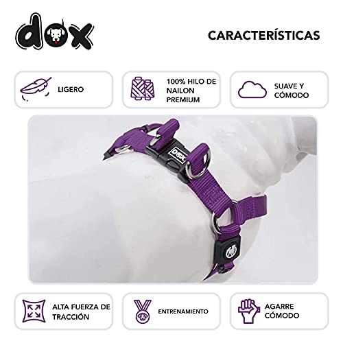 DDOXX Arnés Perro Step-In Nylon, Ajustable | Muchos Colores & Tamaños | para Perros Pequeño, Mediano y Grande | Accesorios Gato Cachorro | Violeta, XXS